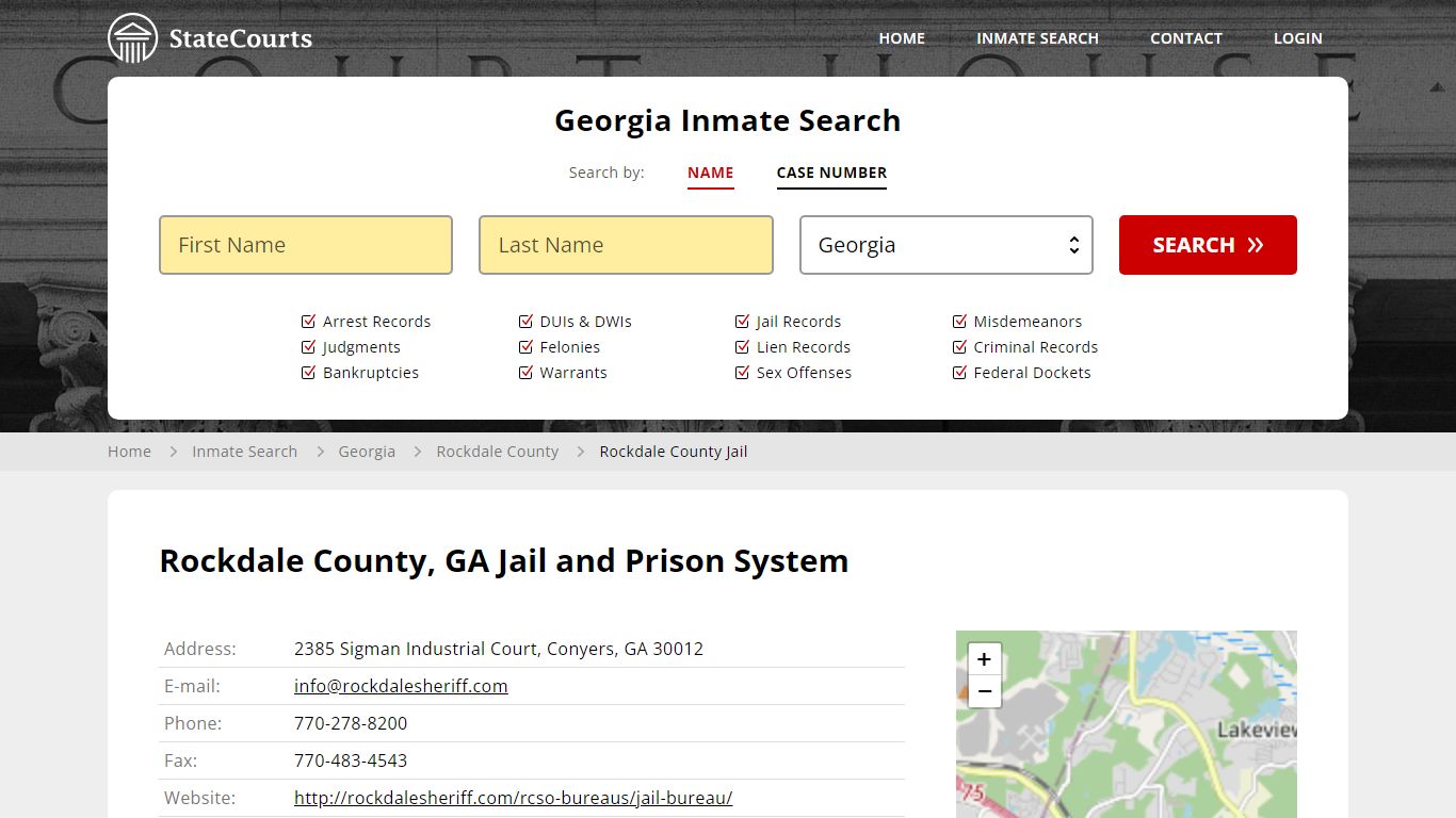 Rockdale County Jail Inmate Records Search, Georgia - StateCourts